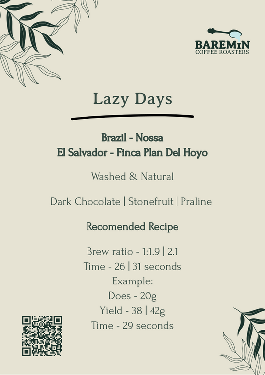 Lazy Days Seasonal Espresso Blend